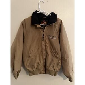 Vintage Chrysler Jacket Game Sportswear Tan Bomber Zip Workwear Mens S